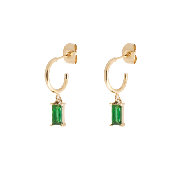 BAGUETTE CRYSTAL CREOLE GREEN