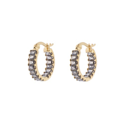 BAGUETTE CRYSTAL HOOP