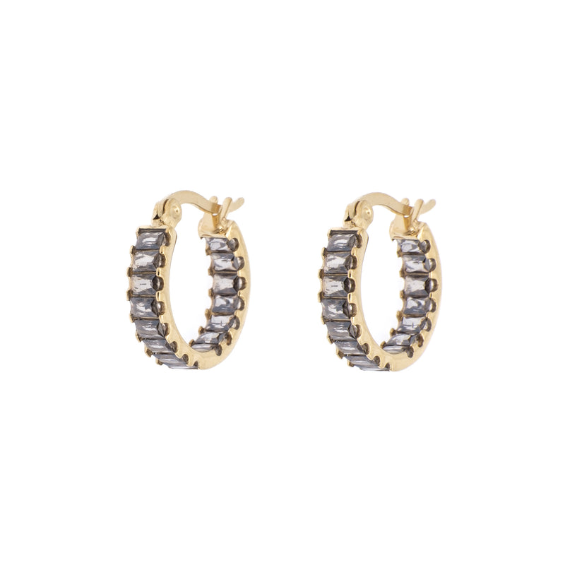 BAGUETTE CRYSTAL HOOP