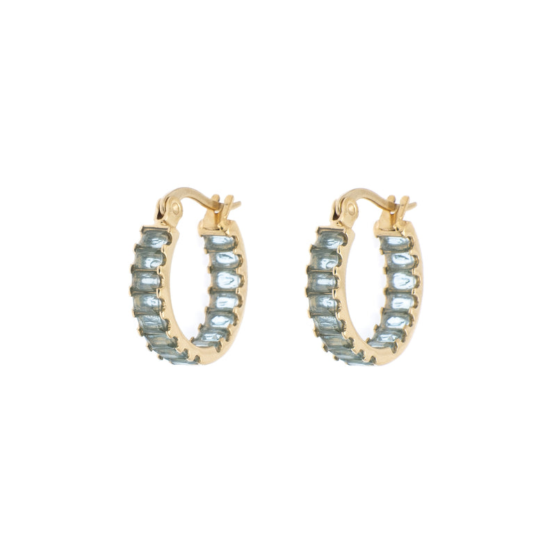 BAGUETTE CRYSTAL HOOP