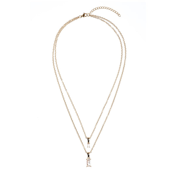 BAGUETTE CRYSTAL NECKLACE CRYSTAL