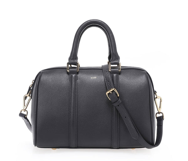 LEATHER BOWLER SMALL DARK GREY