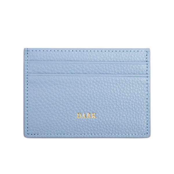 LEATHER CARD HOLDER LIGHT BLUE