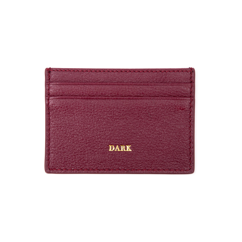 LEATHER CARD HOLDER MAROON