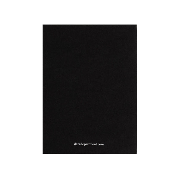 CARD "THANKS" BLACK W/WHITE BLOCK LETTERS