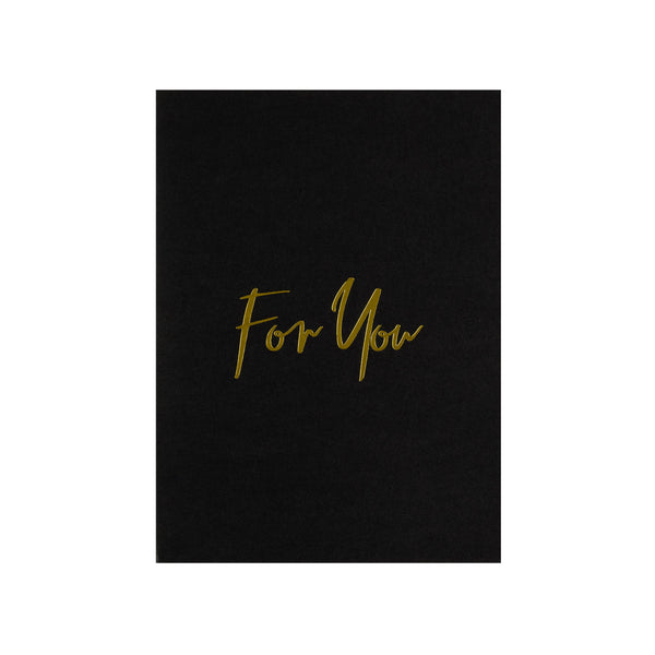 CARD "FOR YOU" BLACK W/GOLD