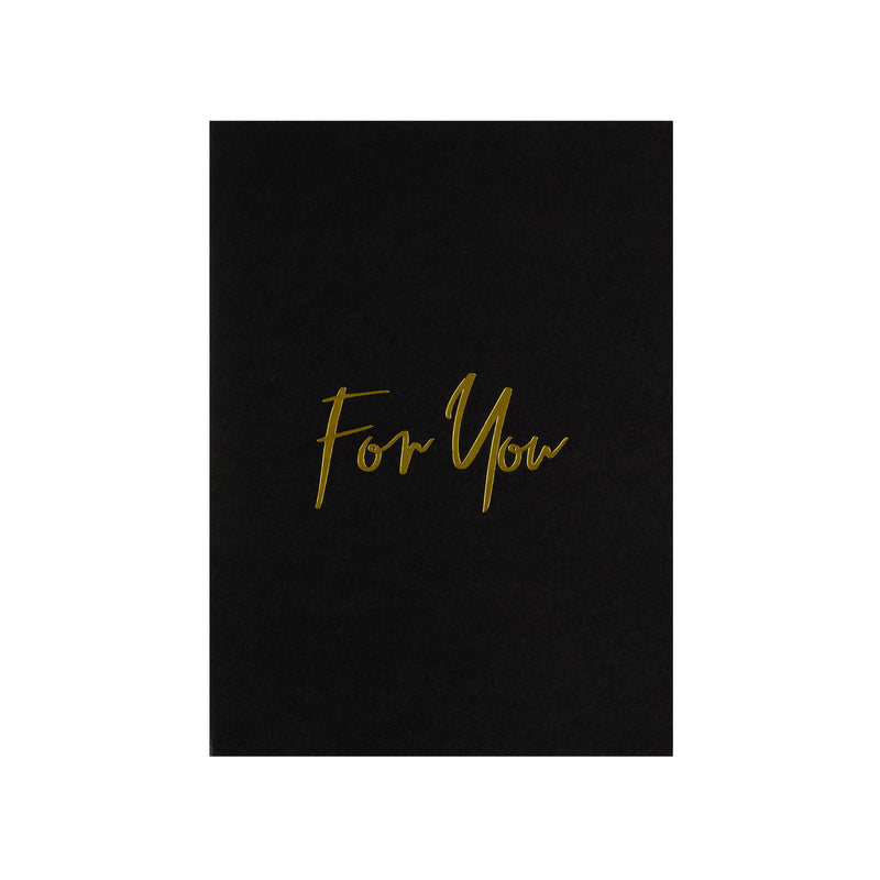 CARD "FOR YOU" BLACK W/GOLD