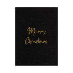 CARD "MERRY CHRISTMAS" BLACK W/GOLD