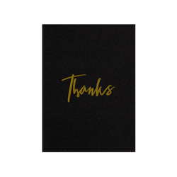 CARD "THANKS" BLACK W/GOLD