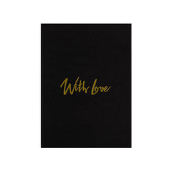 CARD "WITH LOVE" BLACK W/GOLD