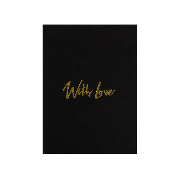 CARD "WITH LOVE" BLACK W/GOLD