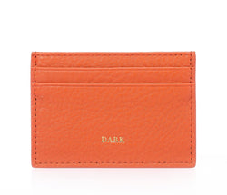 LEATHER CARD HOLDER ORANGE