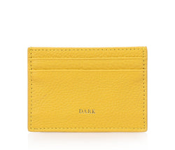 LEATHER CARD HOLDER YELLOW