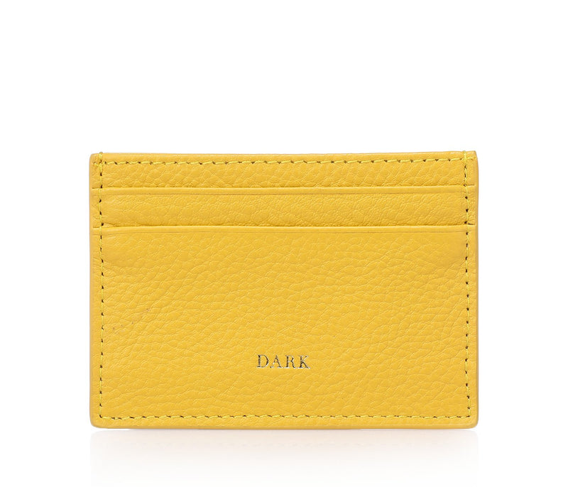 LEATHER CARD HOLDER YELLOW