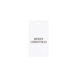 CHRISTMAS GIFT TAGS WHITE W/BLACK