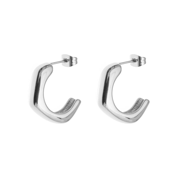 CHUNKY CREOLE SMALL SILVER