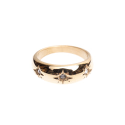CHUNKY STAR RING W/CRYSTALS