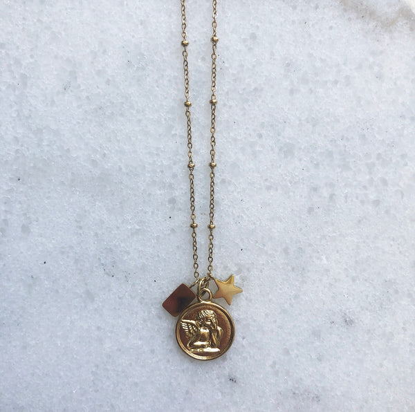 ANGEL COIN NECKLACE GOLD
