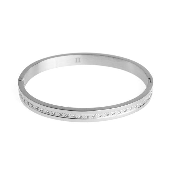 CRYSTAL BANGLE SILVER