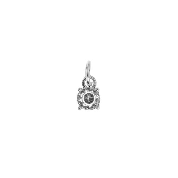 CRYSTAL CHARM SILVER