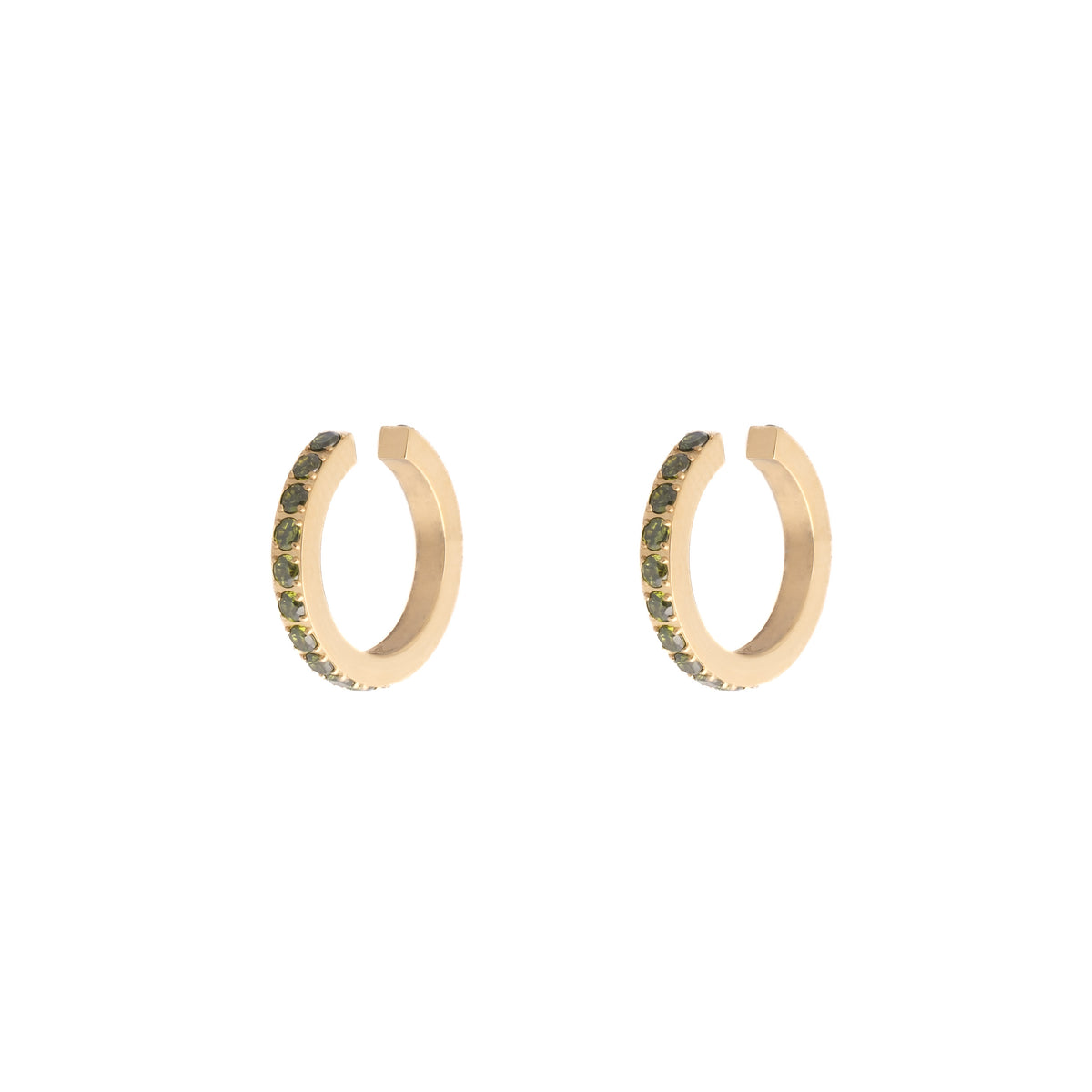 CRYSTAL EAR CUFF OLIVE