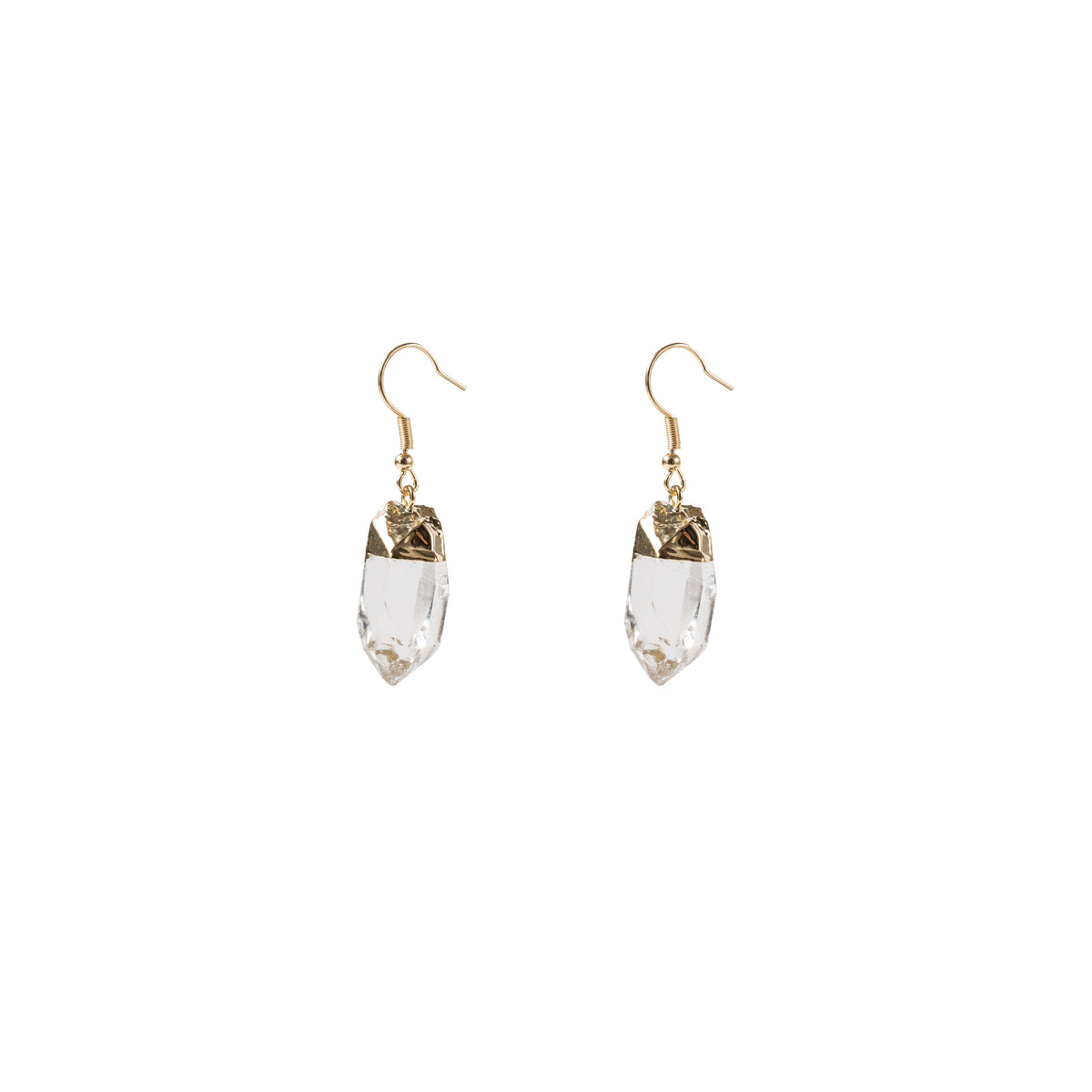 CRYSTAL EARRINGS ROCK CRYSTAL