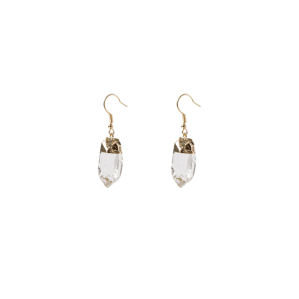 CRYSTAL EARRINGS ROCK CRYSTAL