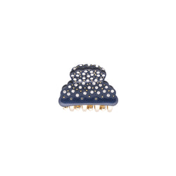 CRYSTAL HAIR CLAW SMALL NAVY BLUE