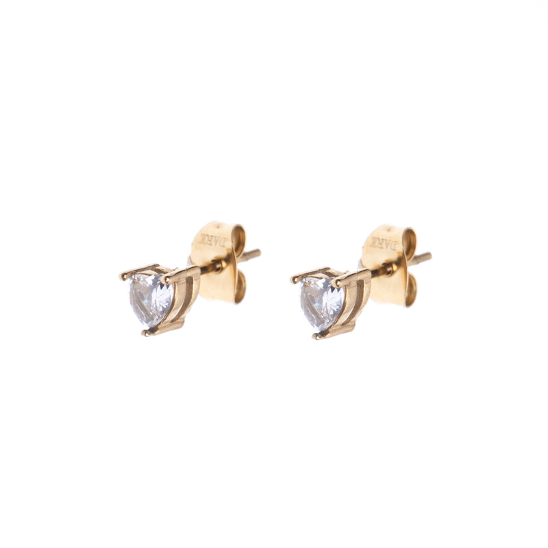 CRYSTAL HEART STUD