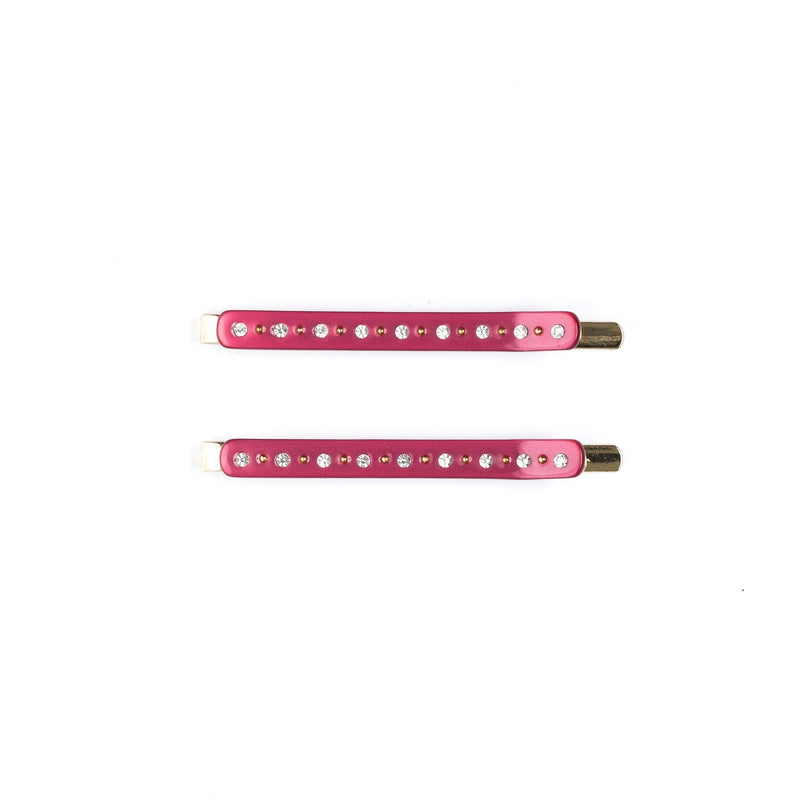 CRYSTAL BOBBY PINS 2 PK BERRY