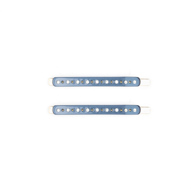 CRYSTAL BOBBY PINS 2 PK STONE BLUE