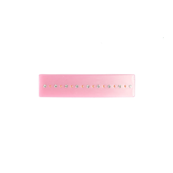 CRYSTAL HAIR CLIP SMALL PALE PINK