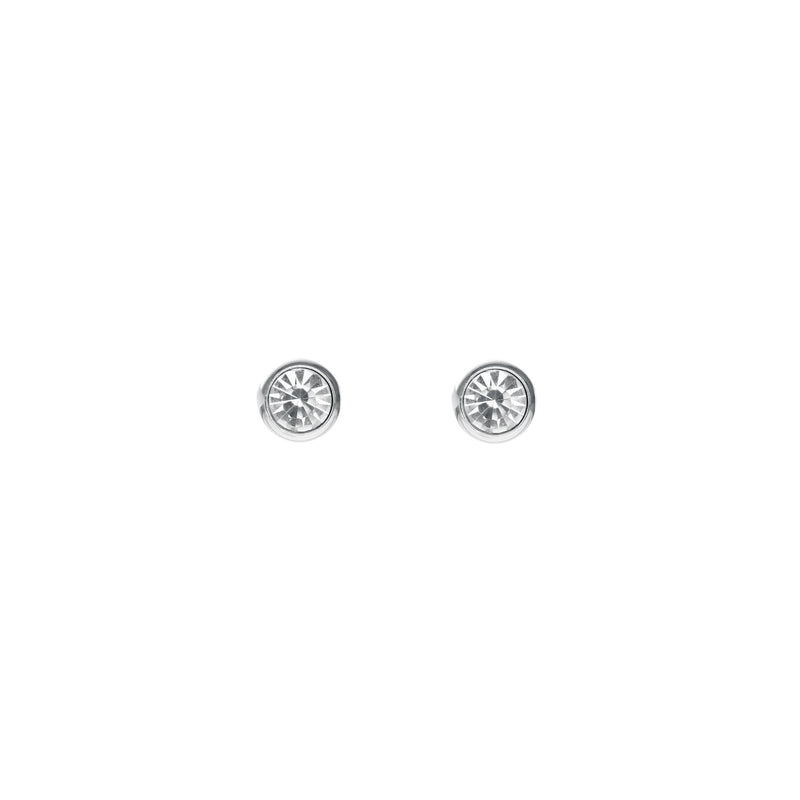 CRYSTAL STUD SILVER