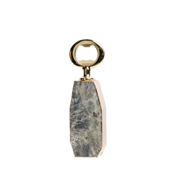 CRYSTAL BOTTLE OPENER GREY LABRADORITE