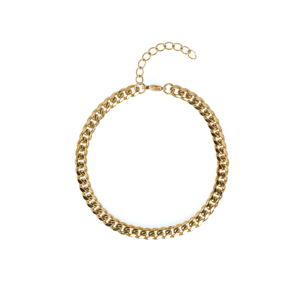 CUBAN ANKLET THIN GOLD CUBAN ANKLET THIN GOLD