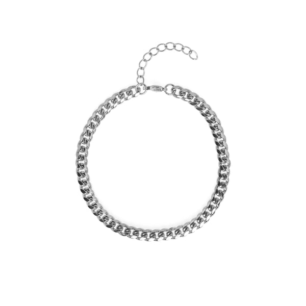 CUBAN ANKLET THIN SILVER