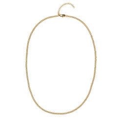 CUBAN CHAIN NECKLACE EXTRA THIN GOLD