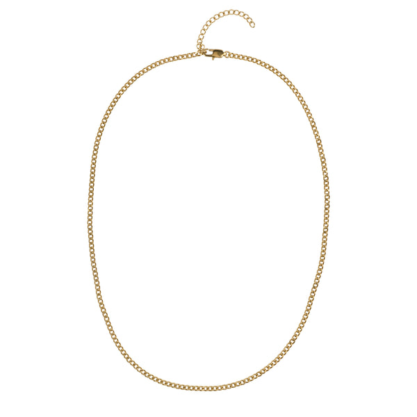 CUBAN CHAIN NECKLACE EXTRA THIN GOLD