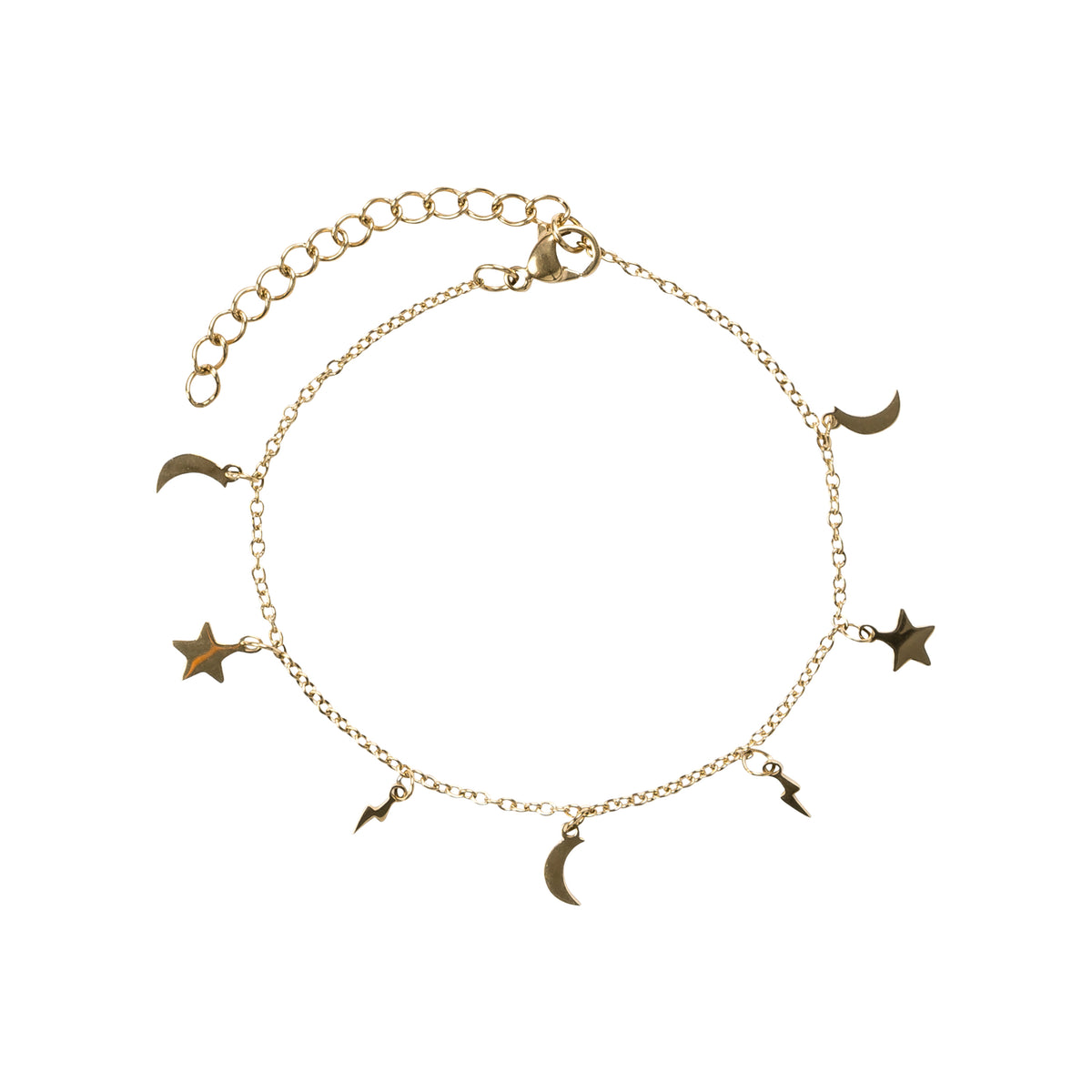 CHARM BRACELET EXTRA THIN GOLD