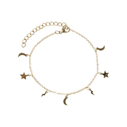 CHARM BRACELET EXTRA THIN GOLD