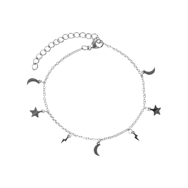 CHARM BRACELET EXTRA THIN SILVER