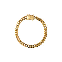 CUBAN CHAIN BRACELET THIN GOLD