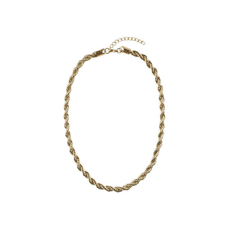 TWISTED CHAIN NECKLACE GOLD 45 CM