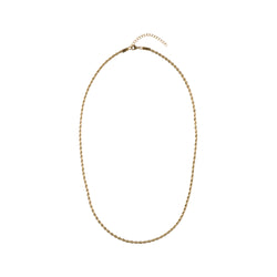 TWISTED CHAIN NECKLACE EXTRA THIN GOLD 55 CM