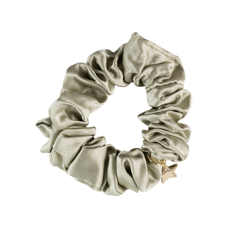 SILK SCRUNCHIE FADED ARMY