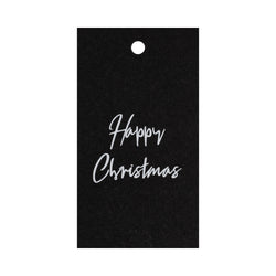 CHRISTMAS GIFT TAGS BLACK W/WHITE