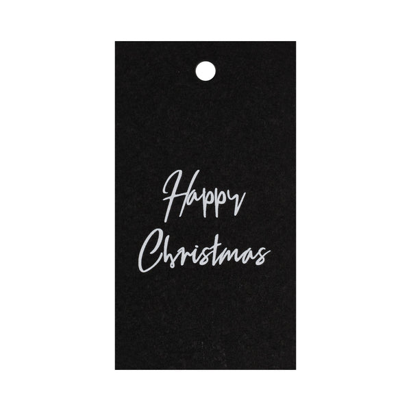 CHRISTMAS GIFT TAGS BLACK W/WHITE