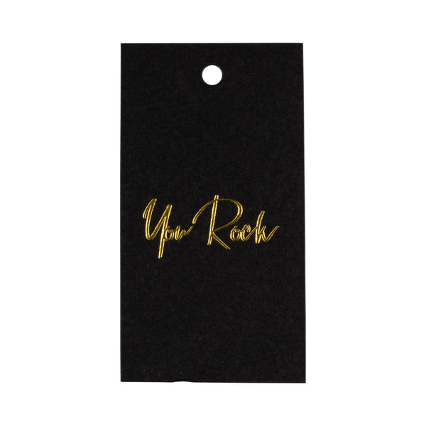 GIFT TAGS BLACK W/GOLD