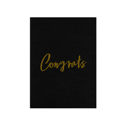 CARD "CONGRATS" BLACK W/GOLD