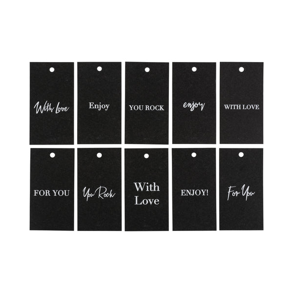 GIFT TAGS BLACK W/WHITE